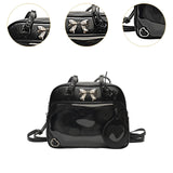 Maxbell Ita Bag PU Leather Women Backpack for Anime Dolls Display Shopping Halloween Black