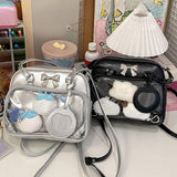 Maxbell Ita Bag PU Leather Women Backpack for Anime Dolls Display Shopping Halloween Black
