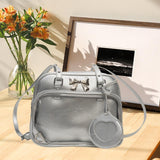 Maxbell Ita Bag PU Leather Women Backpack for Anime Dolls Display Shopping Halloween Silver