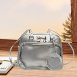 Maxbell Ita Bag PU Leather Women Backpack for Anime Dolls Display Shopping Halloween Silver