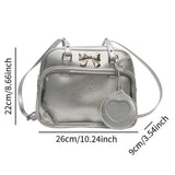 Maxbell Ita Bag PU Leather Women Backpack for Anime Dolls Display Shopping Halloween Silver