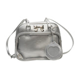 Maxbell Ita Bag PU Leather Women Backpack for Anime Dolls Display Shopping Halloween Silver