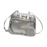 Maxbell Ita Bag PU Leather Women Backpack for Anime Dolls Display Shopping Halloween Silver