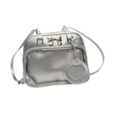 Maxbell Ita Bag PU Leather Women Backpack for Anime Dolls Display Shopping Halloween Silver
