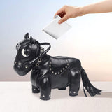 Maxbell Horse Shape Crossbody Bag PU Leather Casual Handbag for Work Shopping Travel Black