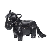 Maxbell Horse Shape Crossbody Bag PU Leather Casual Handbag for Work Shopping Travel Black