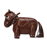 Maxbell Horse Shape Crossbody Bag PU Leather Casual Handbag for Work Shopping Travel Brown