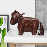 Maxbell Horse Shape Crossbody Bag PU Leather Casual Handbag for Work Shopping Travel Brown