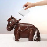 Maxbell Horse Shape Crossbody Bag PU Leather Casual Handbag for Work Shopping Travel Brown