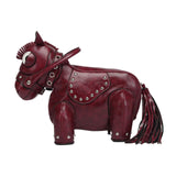 Maxbell Horse Shape Crossbody Bag PU Leather Casual Handbag for Work Shopping Travel Red