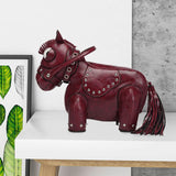 Maxbell Horse Shape Crossbody Bag PU Leather Casual Handbag for Work Shopping Travel Red