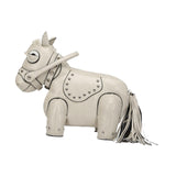 Maxbell Horse Shape Crossbody Bag PU Leather Casual Handbag for Work Shopping Travel White