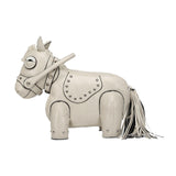 Maxbell Horse Shape Crossbody Bag PU Leather Casual Handbag for Work Shopping Travel White