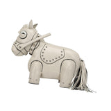 Maxbell Horse Shape Crossbody Bag PU Leather Casual Handbag for Work Shopping Travel White