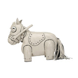 Maxbell Horse Shape Crossbody Bag PU Leather Casual Handbag for Work Shopping Travel White
