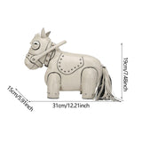 Maxbell Horse Shape Crossbody Bag PU Leather Casual Handbag for Work Shopping Travel White