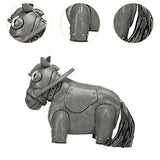 Maxbell Horse Shape Crossbody Bag PU Leather Casual Handbag for Work Shopping Travel Gray