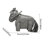 Maxbell Horse Shape Crossbody Bag PU Leather Casual Handbag for Work Shopping Travel Gray