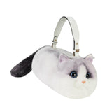 Maxbell Cat Handbag Realistic Lovely for Women Crossbody Bag for Events Style A