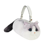 Maxbell Cat Handbag Realistic Lovely for Women Crossbody Bag for Events Style A