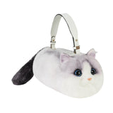 Maxbell Cat Handbag Realistic Lovely for Women Crossbody Bag for Events Style A