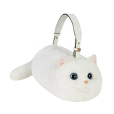 Maxbell Cat Handbag Realistic Lovely for Women Crossbody Bag for Events Style C