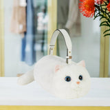 Maxbell Cat Handbag Realistic Lovely for Women Crossbody Bag for Events Style C