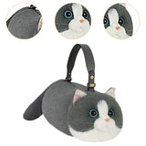 Maxbell Cat Handbag Realistic Lovely for Women Crossbody Bag for Events Style D
