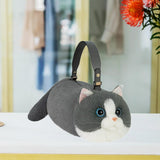 Maxbell Cat Handbag Realistic Lovely for Women Crossbody Bag for Events Style D