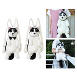 Maxbell Dog Shaped Backpack Adorable Soft Stylish Daypack for Child Girls Pet Lovers With Black Bowtie