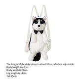 Maxbell Dog Shaped Backpack Adorable Soft Stylish Daypack for Child Girls Pet Lovers With Black Bowtie