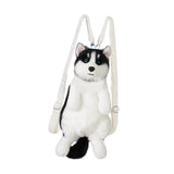 Maxbell Dog Shaped Backpack Adorable Soft Stylish Daypack for Child Girls Pet Lovers No Black Bowtie