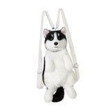 Maxbell Dog Shaped Backpack Adorable Soft Stylish Daypack for Child Girls Pet Lovers No Black Bowtie