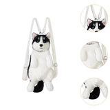 Maxbell Dog Shaped Backpack Adorable Soft Stylish Daypack for Child Girls Pet Lovers No Black Bowtie