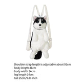 Maxbell Dog Shaped Backpack Adorable Soft Stylish Daypack for Child Girls Pet Lovers No Black Bowtie