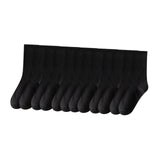 Maxbell 6 Pair Mid Calf Socks Stocking Elastic for Outdoor Activities Leisure Casual for Adults Women 6 Black