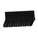 Maxbell 6 Pair Mid Calf Socks Stocking Elastic for Outdoor Activities Leisure Casual for Adults Women 6 Black