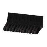 Maxbell 6 Pair Mid Calf Socks Stocking Elastic for Outdoor Activities Leisure Casual for Adults Women 6 Black