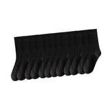 Maxbell 6 Pair Mid Calf Socks Stocking Elastic for Outdoor Activities Leisure Casual for Adults Women 6 Black