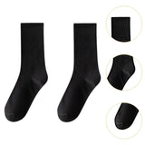 Maxbell 6 Pair Mid Calf Socks Stocking Elastic for Outdoor Activities Leisure Casual for Adults Women 6 Black