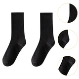Maxbell 6 Pair Mid Calf Socks Stocking Elastic for Outdoor Activities Leisure Casual for Adults Women 3 White 3 Black