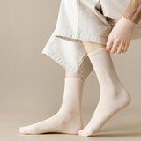 Maxbell 6 Pair Mid Calf Socks Stocking Elastic for Outdoor Activities Leisure Casual for Adults Women Mixed Color