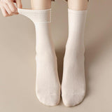 Maxbell 6 Pair Mid Calf Socks Stocking Elastic for Outdoor Activities Leisure Casual for Adults Women Mixed Color