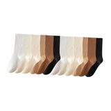 Maxbell 6 Pair Mid Calf Socks Stocking Elastic for Outdoor Activities Leisure Casual for Adults Women Mixed Color