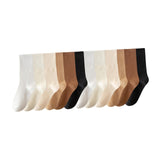 Maxbell 6 Pair Mid Calf Socks Stocking Elastic for Outdoor Activities Leisure Casual for Adults Women Mixed Color