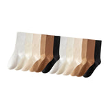 Maxbell 6 Pair Mid Calf Socks Stocking Elastic for Outdoor Activities Leisure Casual for Adults Women Mixed Color