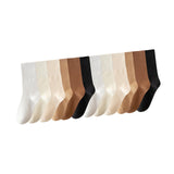 Maxbell 6 Pair Mid Calf Socks Stocking Elastic for Outdoor Activities Leisure Casual for Adults Women Mixed Color