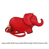 Maxbell Elephant Shape Crossbody Bag Animal Elephant Purse for Party Summer Shopping Red