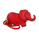 Maxbell Elephant Shape Crossbody Bag Animal Elephant Purse for Party Summer Shopping Red