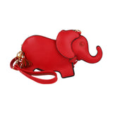 Maxbell Elephant Shape Crossbody Bag Animal Elephant Purse for Party Summer Shopping Red